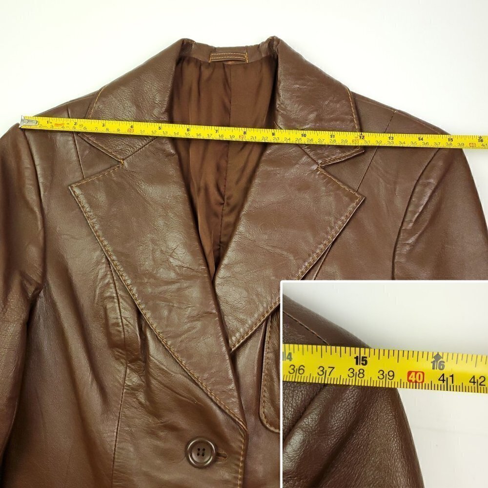 Echtes Leder Futter Leather Jacket Vintage 1970s Germany Women 38 EU (Small US) - Picture 8 of 15